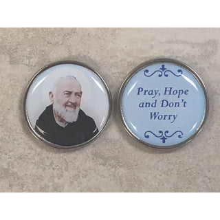 Bulk Saint Pio Epoxy Pocket Tokens
