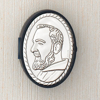 3-Pack - Silver Rosary Case with image of Padre Pio