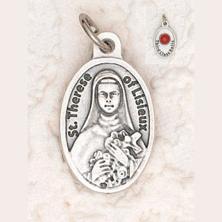 25-Pack - St Therese of Lisieux Pendant with Third Class Relic on back