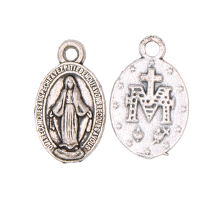 Bulk Silver Tone Bracelet Size Miraculous Medals