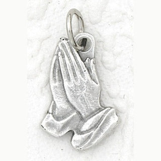 Praying Hands Charm- Silver Plated