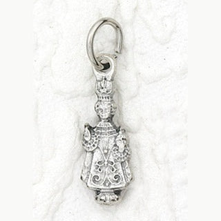 25-Pack - Infant of Prague Charm- Silver Plated