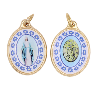 Bulk Gold Tone Miraculous Murano Style 3/4 inch Medals