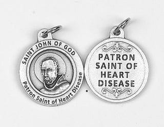25-Pack - Healing Saints 3/4 inch Pendant with Saint John of God - Patron Saint of Heart Disease