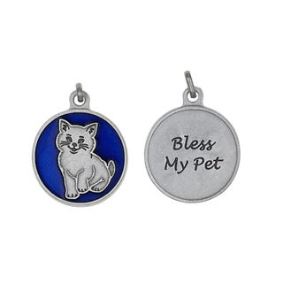 Bulk Bless My Pet Medals - Blue Cat