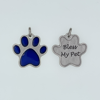 Bulk Bless My Pet Medals Blue Paw