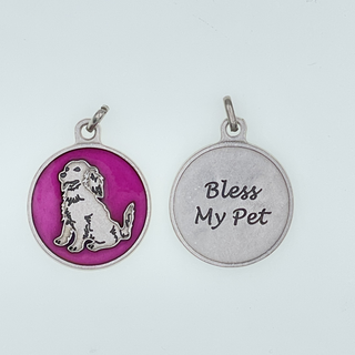 Bulk Bless My Pet Medals - Pink Dog