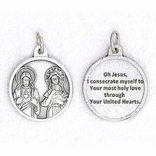 25-Pack - 3/4 inch Silver PlatedSHJ/SHM Pendant with Prayer on back