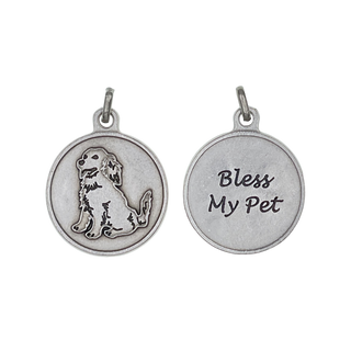 Bulk Bless My Pet Medals - Silver Dog