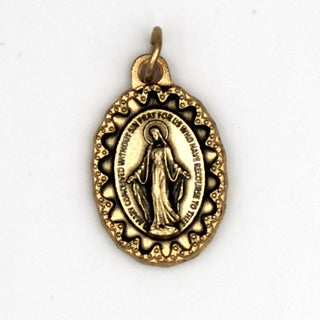 Bulk Miraculous Medals- Antique Gold Tone Deluxe Medalss 1"
