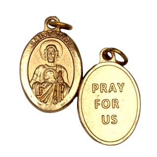 Bulk Saint Jude Premium Double Sided Medals - Gold Tone