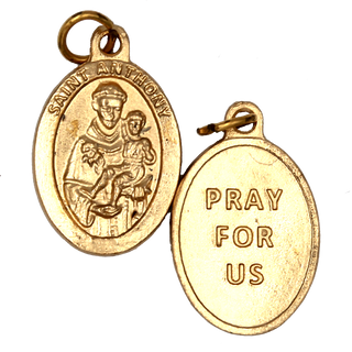 Bulk Saint Anthony Premium Double Sided Medals - Gold Tone
