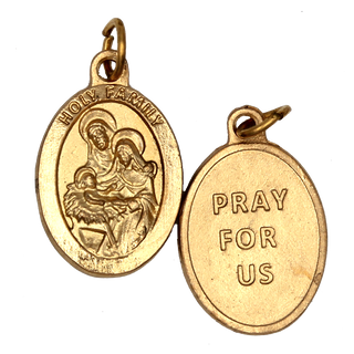 Bulk Holy Family Premium Double Sided Medals - Gold Tone
