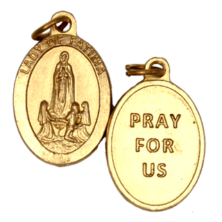 Bulk Lady of Fatima Premium Double Sided Medals - Gold Tone