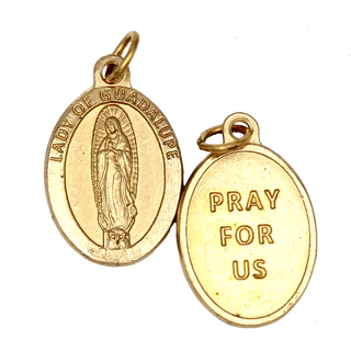 Bulk Lady of Guadalupe Premium Double Sided Medals - Gold Tone