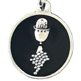 Bulk 3/4 Inch Black Enameled Chalice Medals
