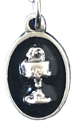 Bulk 1/2 inch Oval Black Enamel Chalice Medals