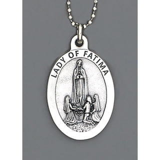6-pack - Auto Medals - 1-1/2 inch with 8 inch ball chain - Lady of Fatima