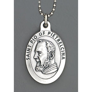 6-pack - Auto Medals - 1-1/2 inch with 8 inch ball chain - St Pio