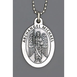 6-pack - Auto Medals - 1-1/2 inch with 8 inch ball chain - Archangel Michael