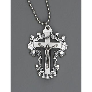 6-pack - Auto Crosses - 1-1/2 INCH With 8 Inch Ball Chain - Decorative Crucifix