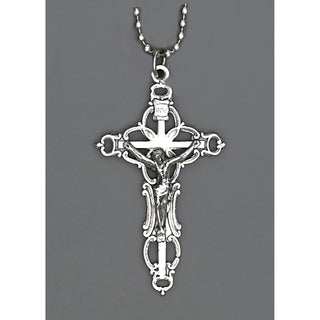 6-pack - Auto Crosses - 1-1/2 INCH With 8 Inch Ball Chain - Flower Design