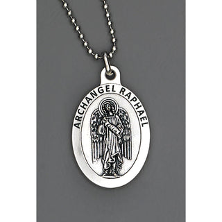 6-pack - Auto Medals - 1-1/2 inch with 8 inch ball chain - Archangel Raphael