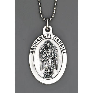 6-pack - Auto Medals - 1-1/2 inch with 8 inch ball chain - Archangel Gabriel