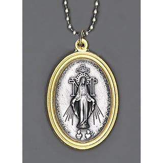 6-pack - Auto Jewelry - Two Tone Miraculous Medal