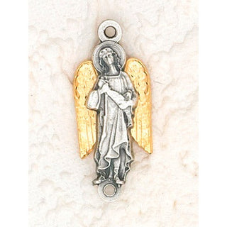 25-Pack - Archangel Raphael 18K Gold Plated 'Our Father Beads' (Pater) Junction for Rosary