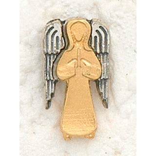 6-Pack - Two Tone Gold and Silver Lapel Pin with Angel