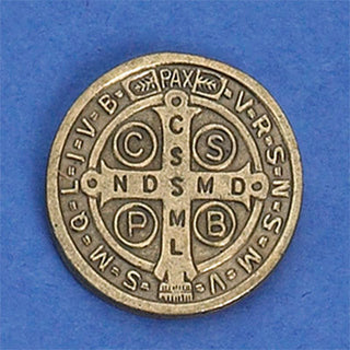 6-Pack - Saint Benedict Lapel Pin - Brass Tone
