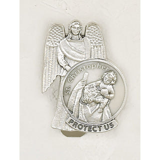 3-pack - Saint Christopher Glow in the Dark Visor Clip