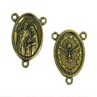 Brass Rosary Center - Holy Family/Holy Spirit 50-pack