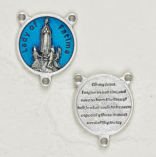 Bulk 3/4 inch Blue Enameled Center- Lady of Fatima