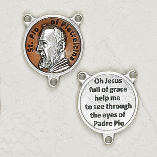 Bulk 3/4 inch Brown Enameled Center- Padre Pio