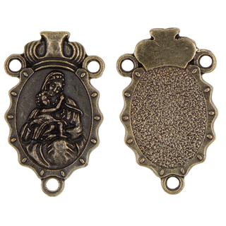 Bulk Mother and Child Crest 1" Center - brass-tone