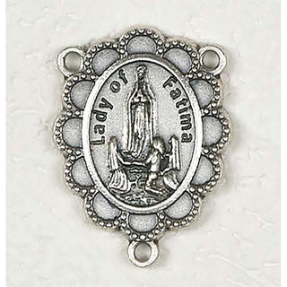 Bulk Our Lady of Fatima 3/4 inch Silver toned Rosary Center