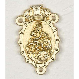 Bulk Gold Tone Crest Mary Center - Pack 25