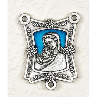 Bulk Enameled Elegant Mother and Child Rosary Center