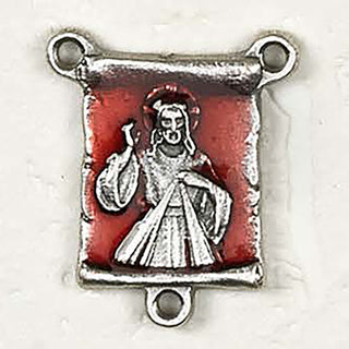 Bulk Red Enameled Divine Mercy Scroll Center