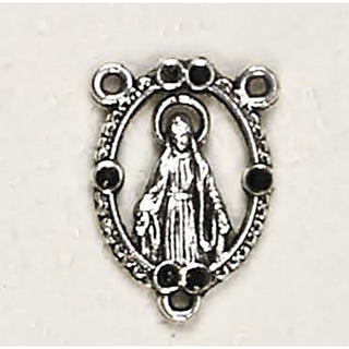 Bulk Miraculous Centerpiece 3/4 inch with Strass- Black.