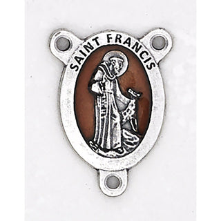 Bulk Enameled Saint Francis Rosary Center