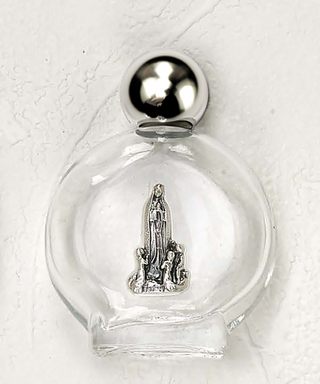 Bulk Lady of Fatima Small Silhouette Glass Holy Water Bottle