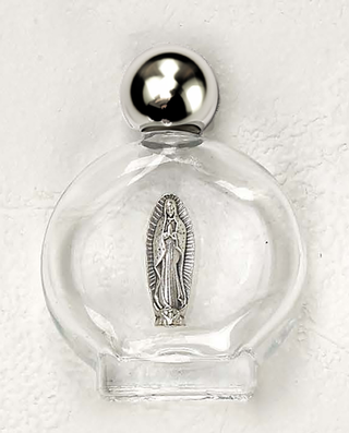 Bulk Lady of Guadalupe Small Silhouette Glass Holy Water Bottle