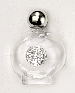 12-Pack - Holy Water Glass Bottle - St Benedict