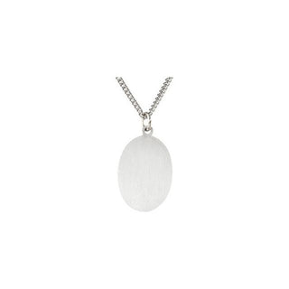 Sterling Silver 19x14 mm Oval St. Christopher 18" Necklace