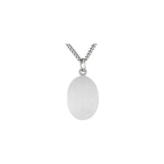 Sterling Silver 15x11 mm Oval St. Christopher 18" Necklace