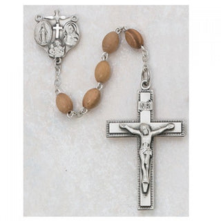 4X6MM Olive Wood Oval Rosary