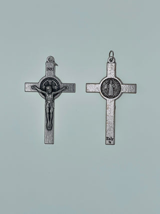 Bulk Wearable Silver-tone St. Benedict Crucifix